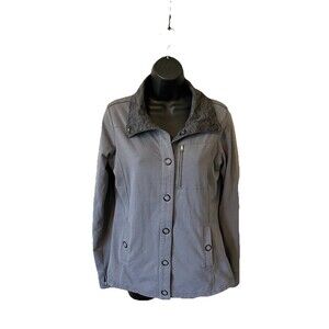 Kuhl Krush Jacket Snap Up Mock Neck Lightweight Women’s Size Small Light Gray